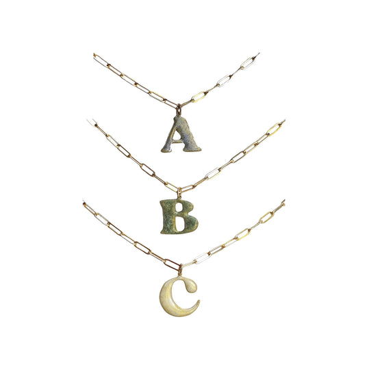 Enamel Letter Necklace