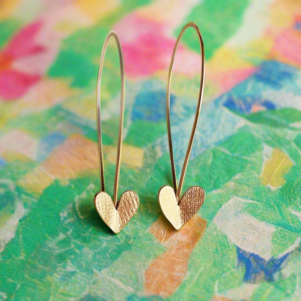 Heart Threader Hoops