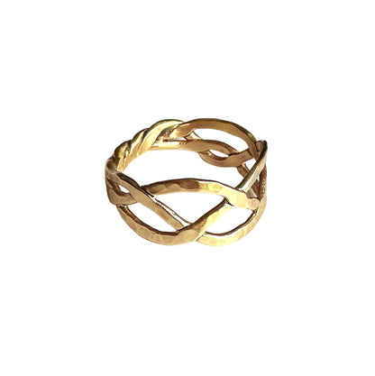 gold braided ring