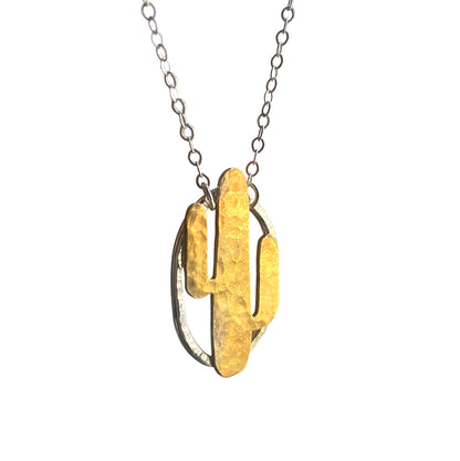 saguaro cactus pendant necklace