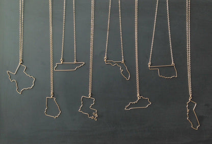 State Outline Necklace - All States Available